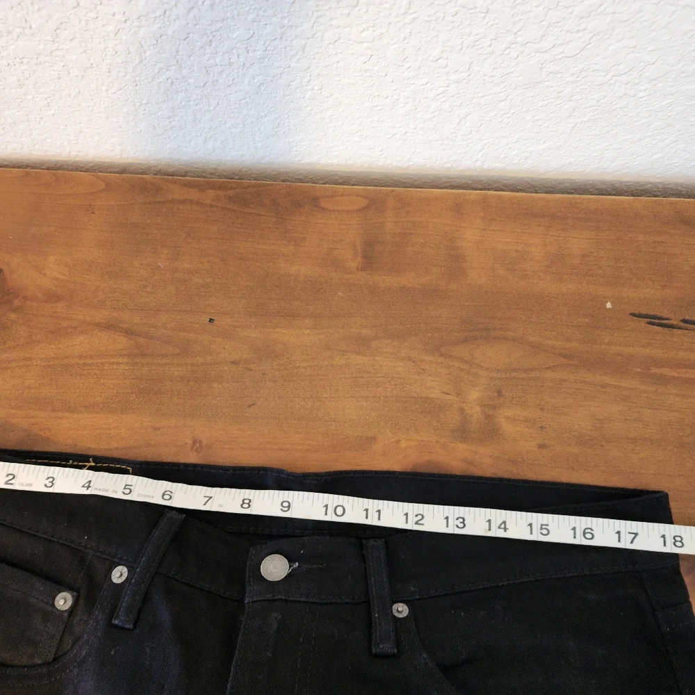 Levi 508 Black Denim Straight Leg Men's Jeans Size 34 × 30